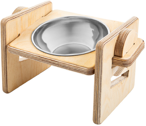 ظرف آب و غذای کامپلای وود مدل پلیت سایز 2