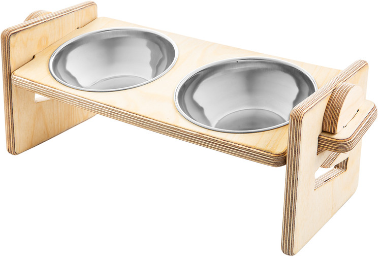 ظرف آب و غذای کامپلای وود مدل پلیت سایز 3