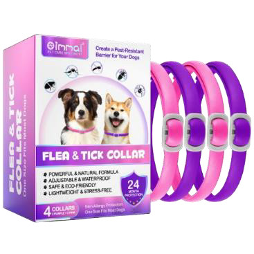 قلاده ضد کک و کنه سگ اویمال صورتی و بنفش یک عددی