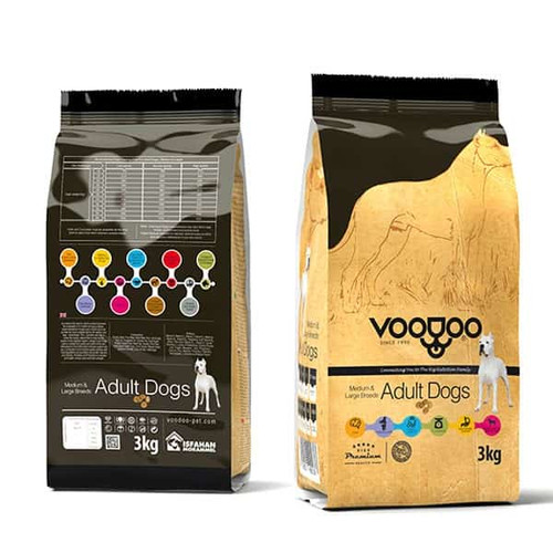 غذای خشک سگ نژاد بزرگ وودو ۳ کیلویی