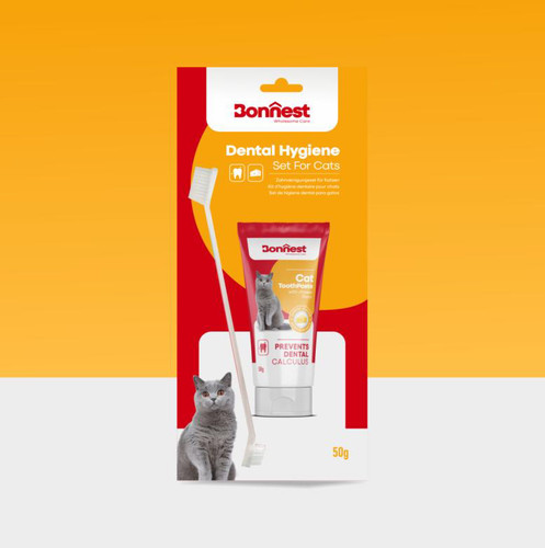 ست خمیر دندان و مسواک گربه بونست ۵۰ گرمی