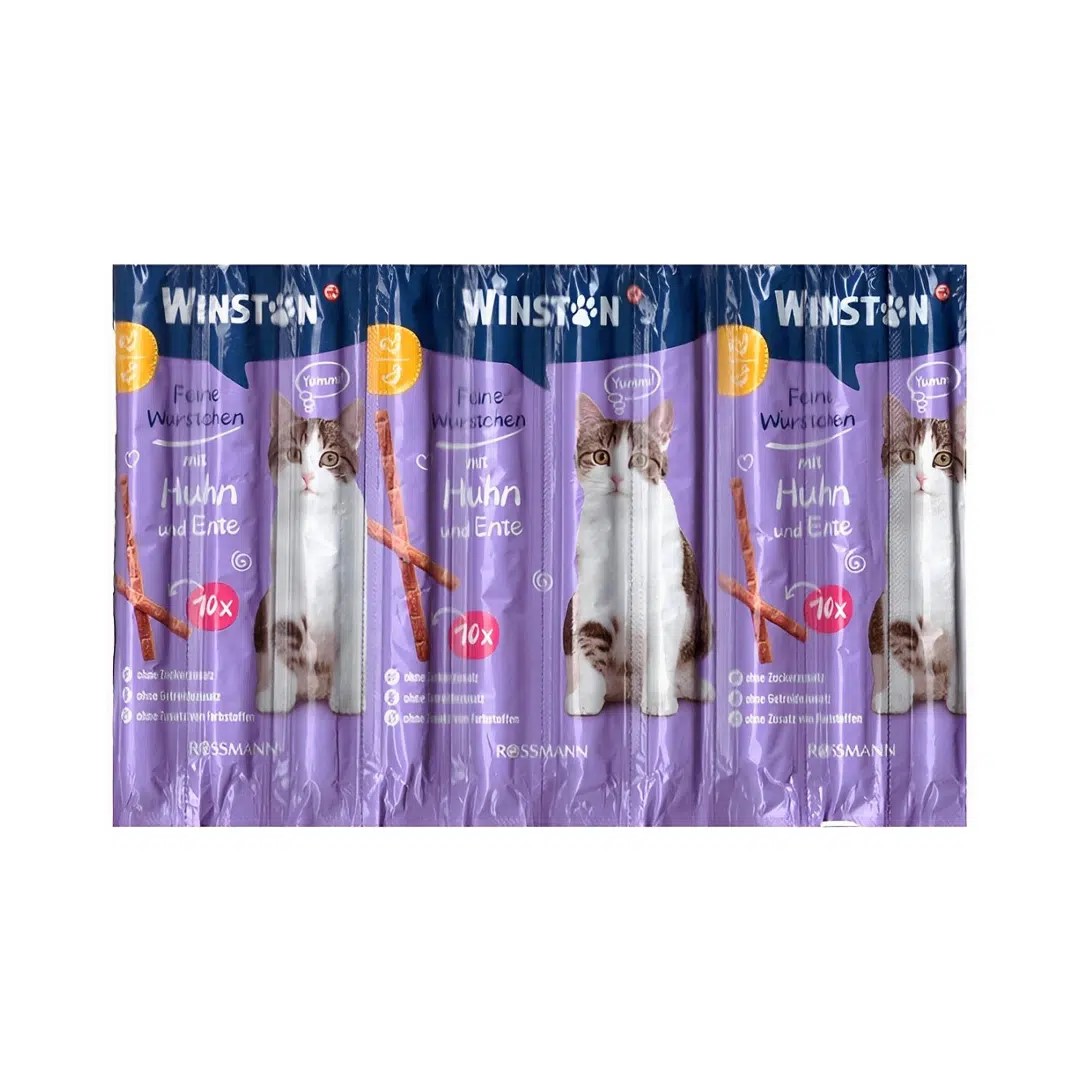 تشویقی مدادی گربه وینستون با طعم مرغ و اردک ۱۰ عددی